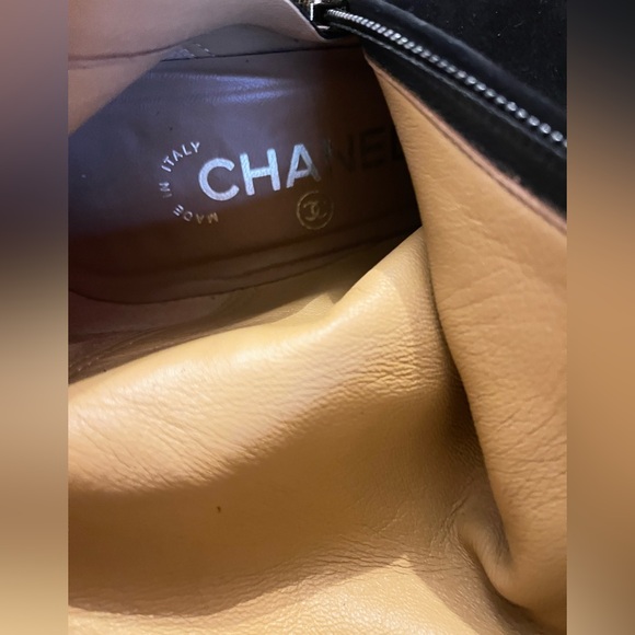 Authentic Chanel Black Suede Over-the knee Riding Boots - Size 38 (US 7 - 7.5) - Picture 11 of 12